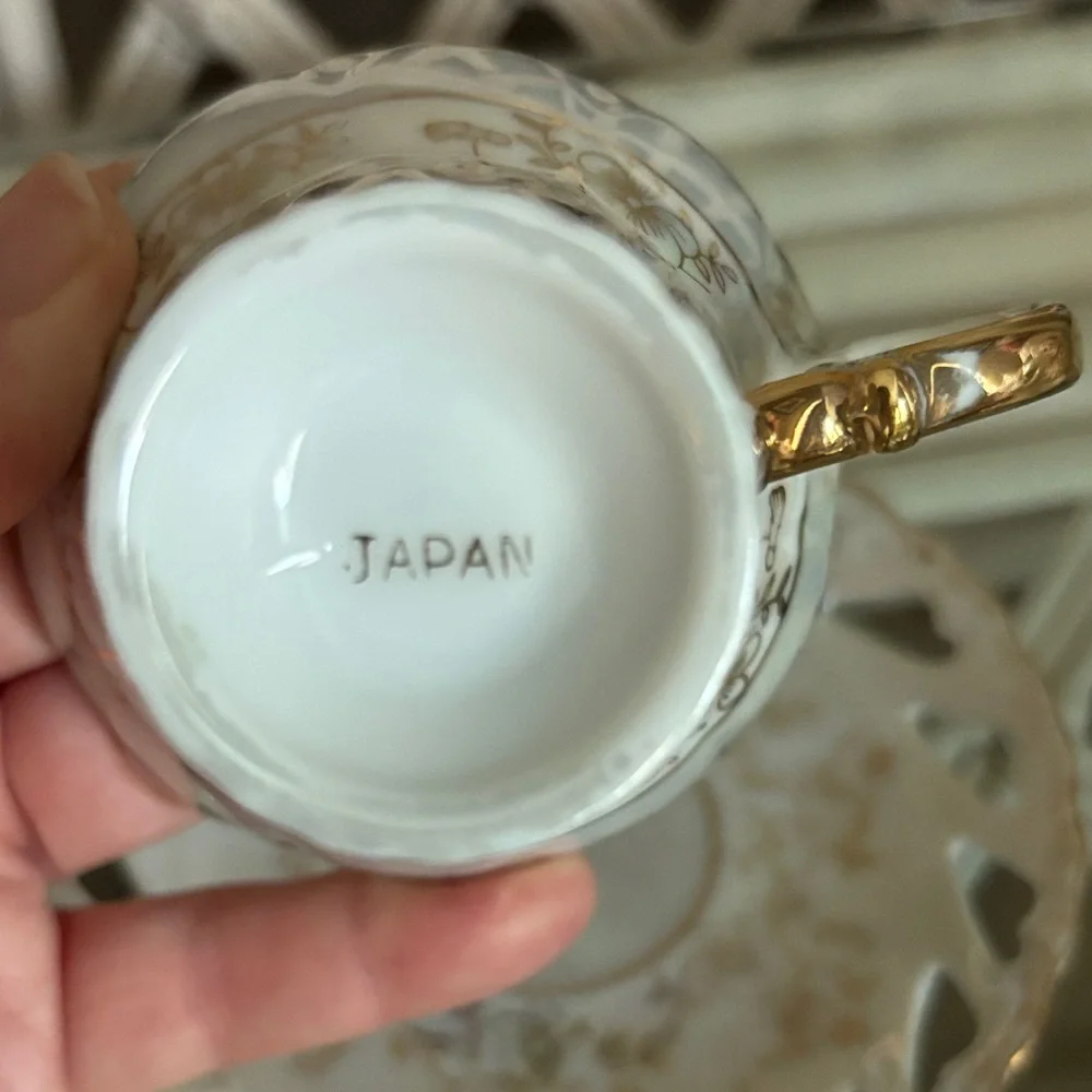 Vintage Japanese Bone China Teacup and Saucer Set